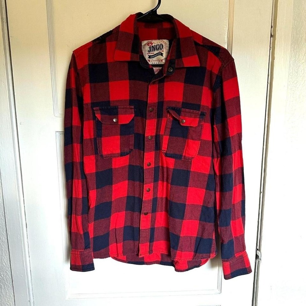 JNCO red‎ and black buffalo plaid flannel.